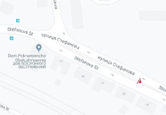 Схема рекламной плоскости по адресу Стефанова ул., 34
