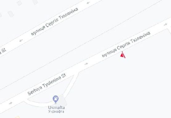 Схема рекламної площини за адресою Тюленина ул. (ДЮСШ)