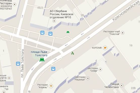 Схема рекламной плоскости по адресу Велика Васильківська вул., 23 (кинотеатр "Київ")