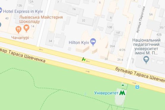 Схема рекламной плоскости по адресу Шевченка Тараса бульв., 30