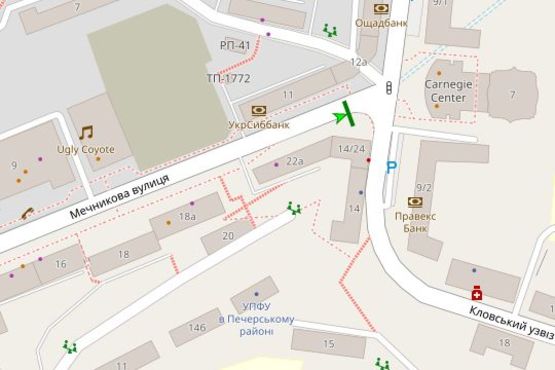 Схема рекламной плоскости по адресу Мечникова вул., 24/14