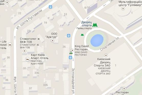 Схема рекламной плоскости по адресу Еспланадна вул., 20