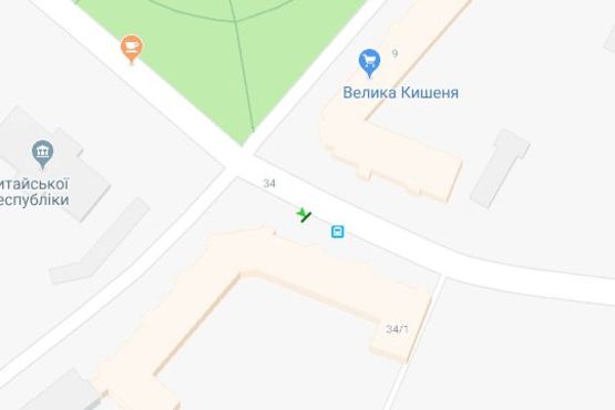 Схема рекламної площини за адресою Михайла Грушевського вул., 34/1