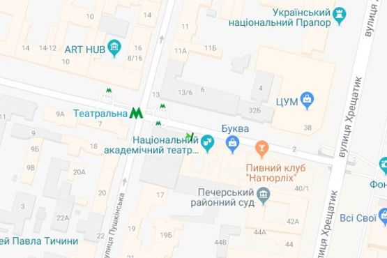 Схема рекламной плоскости по адресу Богдана Хмельницького вул., 5