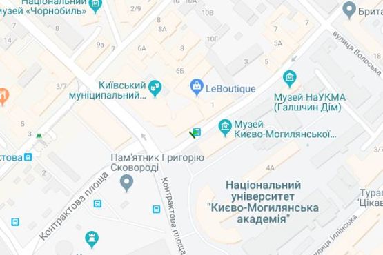 Схема рекламної площини за адресою Григорія Сковороди вул., . - Контрактова пл.