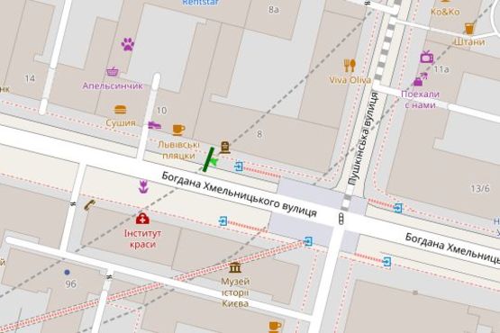 Схема рекламной плоскости по адресу Богдана Хмельницького вул., 8/16