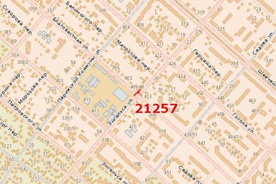 Схема рекламной плоскости по адресу Благовісна вул. - Енгельса вул. (В’ячеслава Чорновола вул.)