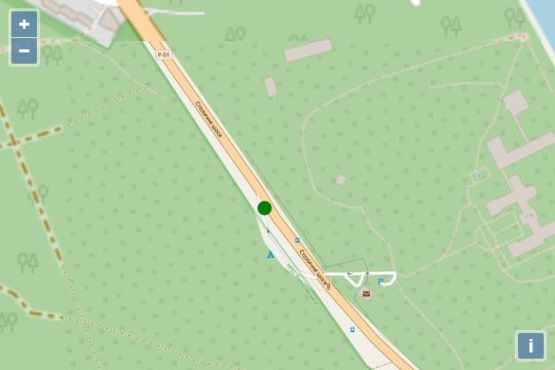 Схема рекламной плоскости по адресу Столичне шосе, біля санаторію "Конча-Заспа"