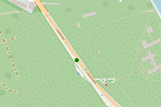 Схема рекламной плоскости по адресу Столичне шосе, біля санаторію "Конча-Заспа"