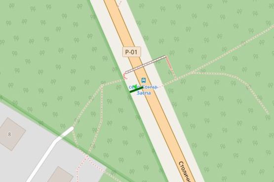 Схема рекламної площини за адресою Столичне шосе,  165 метрів до повороту на вул.Генерала Матикіна