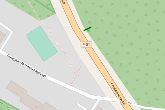 Схема рекламної площини за адресою Столичне шосе, напроти маг "Велика кишеня"