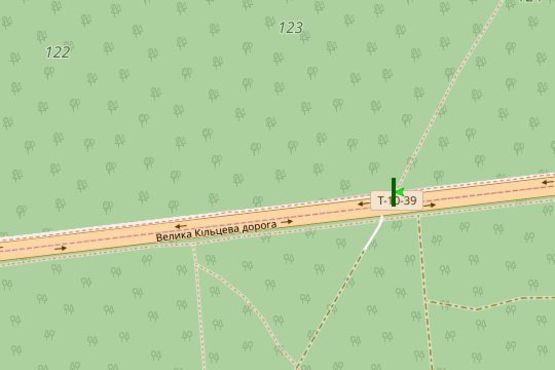 Схема рекламної площини за адресою Велика Кільцева дорога, 700 метрів до вул. Газопровідной