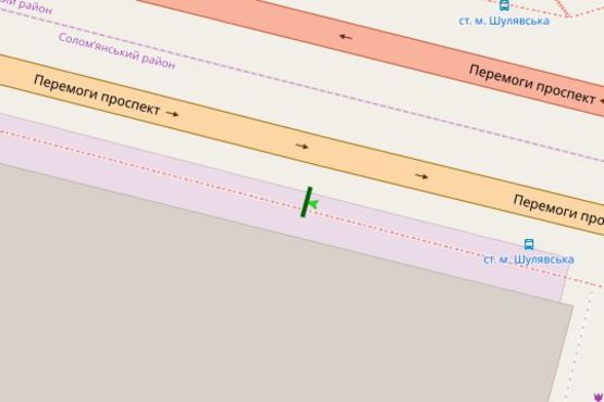 Схема рекламной плоскости по адресу Перемоги просп., 49/2