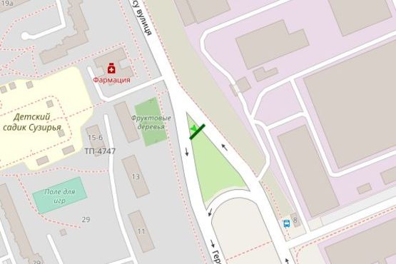 Схема рекламної площини за адресою Героїв космосу вул., 15