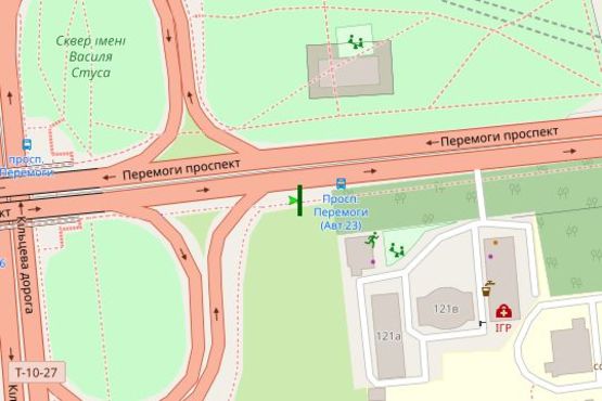 Схема рекламной плоскости по адресу Перемоги просп. - Академіка Палладіна просп.
