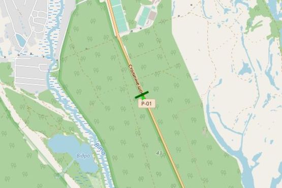 Схема рекламної площини за адресою Столичне шосе, 750м від бази "Динамо" (в напрямку Києва)