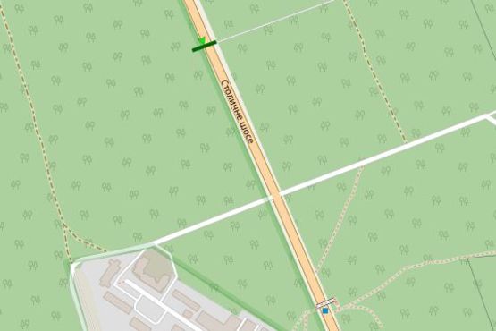 Схема рекламної площини за адресою Столичне шосе, 270 м. до повороту на Лісництво (в направл. Обухова)