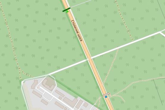 Схема рекламної площини за адресою Столичне шосе, 270 м. до повороту на Лісництво (в направл. Києва)