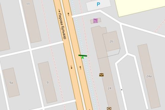 Схема рекламної площини за адресою Перова бульв., 26