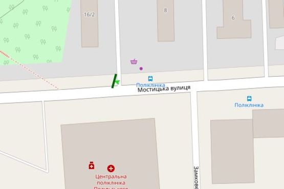 Схема рекламної площини за адресою Мостицька вул., 16/2