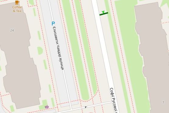 Схема рекламной плоскости по адресу Елізавети Чавдар вул. - Софії Русової вул.