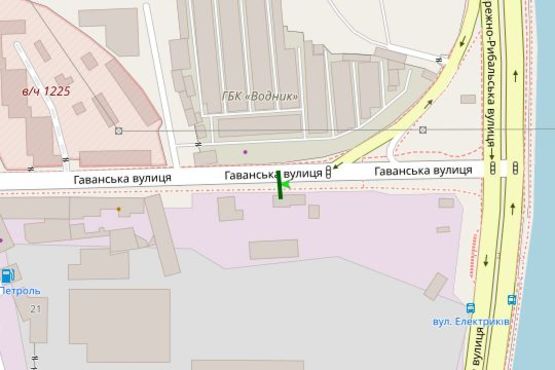 Схема рекламної площини за адресою Електриків вул., №19