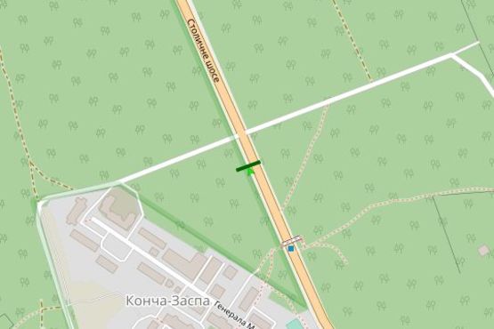 Схема рекламної площини за адресою Столичне шосе, 400м до маг "Велика кишеня" (в напрямку Києва)