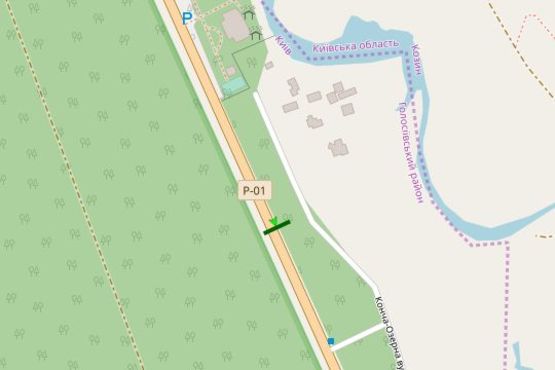 Схема рекламної площини за адресою Столичне шосе, в напрямку Києва 1,4 км від повороту з вул.Старокиївська (Дамба) (в напрямку Обухова)