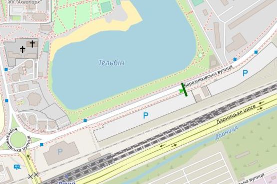 Схема рекламной плоскости по адресу Березняківська вул., 19 А