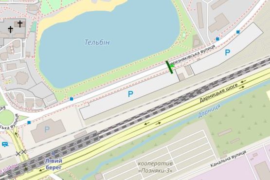 Схема рекламной плоскости по адресу Березняківська вул., 19 А