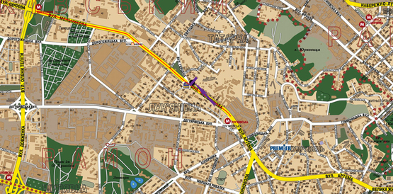 Схема рекламной плоскости по адресу ул. Мельникова,18 \ ул. Герцена