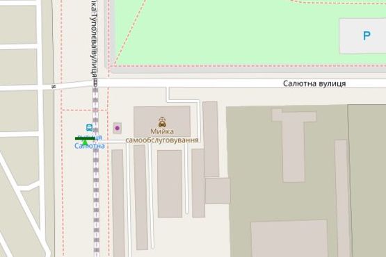 Схема рекламной плоскости по адресу Академіка Туполєва вул. - Салютна вул. (в направл.Стеценка вул.)