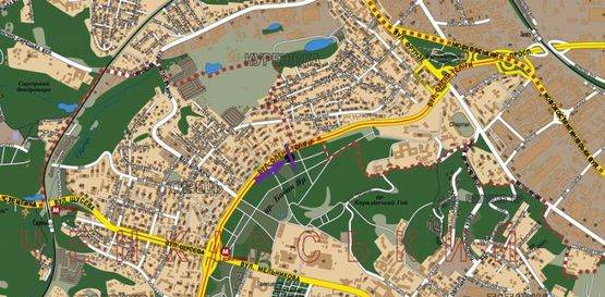 Схема рекламної площини за адресою ул. Телиги, напротив 43, направление на Петровку