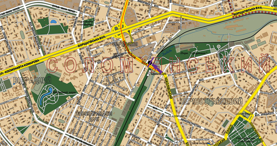Схема рекламної площини за адресою ул. Гетьмана,Караваевы дачи