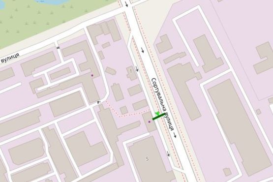 Схема рекламної площини за адресою Сортувальна вул., 5