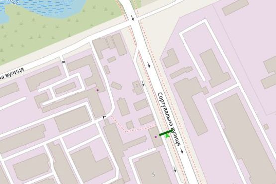 Схема рекламной плоскости по адресу Сортувальна вул., 5