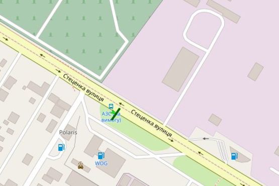 Схема рекламной плоскости по адресу Стеценка вул., 22