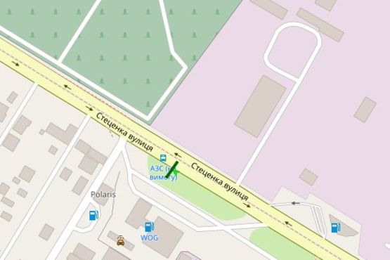 Схема рекламной плоскости по адресу Стеценка вул., 22