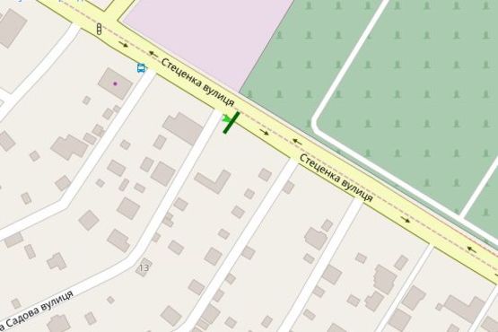 Схема рекламної площини за адресою Стеценка вул. - Садова вул., 20/2
