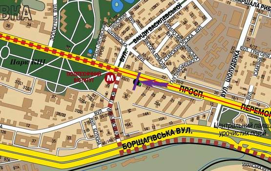 Схема рекламной плоскости по адресу пр.Победы,29 ст.М. Политехническая