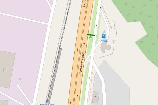 Схема рекламной плоскости по адресу Столичне шосе - Набережно-Корчуватська вул., 11