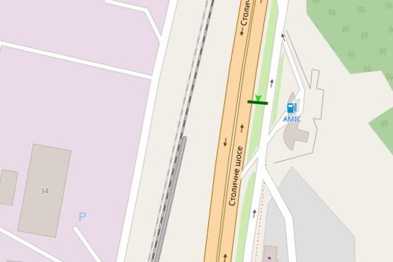 Схема рекламної площини за адресою Столичне шосе - Набережно-Корчуватська вул., 11