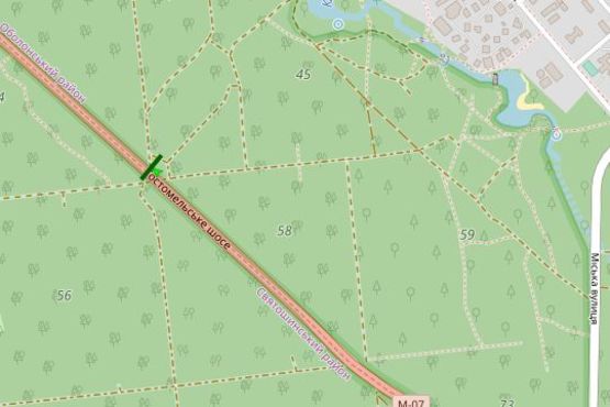 Схема рекламной плоскости по адресу Гостомельське шосе, 3,1 км від КП (в напрямку Гостомеля)