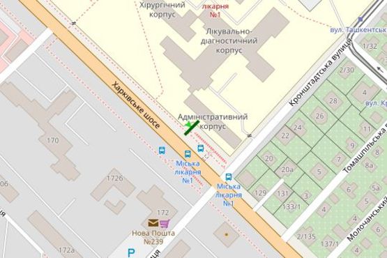 Схема рекламної площини за адресою Харківське шосе, 125