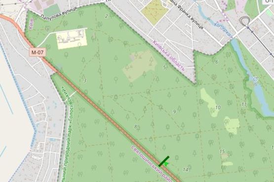 Схема рекламной плоскости по адресу Гостомельське шосе, 4 км від КП (в напрямку Гостомеля)
