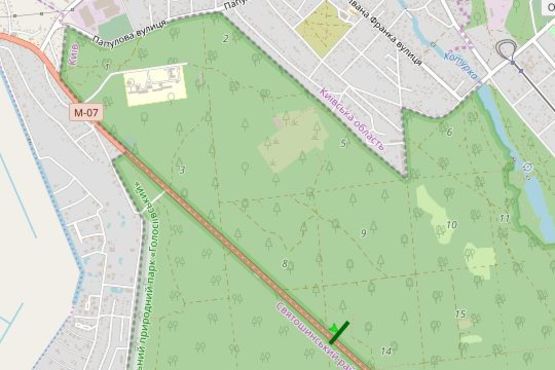 Схема рекламной плоскости по адресу Гостомельське шосе, 4 км від КП (в напрямку Києва)