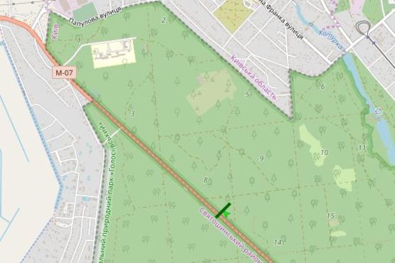 Схема рекламной плоскости по адресу Гостомельське шосе, 4,2 км від КП (в напрямку Гостомеля)