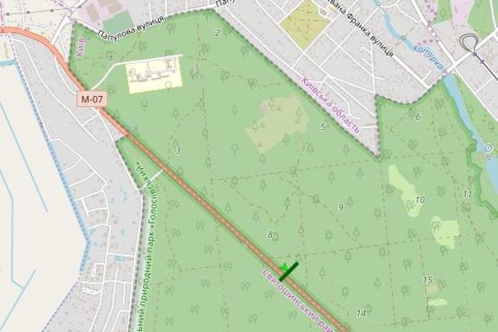 Схема рекламной плоскости по адресу Гостомельське шосе, 4,2 км від КП (в напрямку Києва)