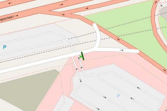 Схема рекламной плоскости по адресу Гришка вул., заїзд до "Білли" (ліворуч) ст.М Позняки