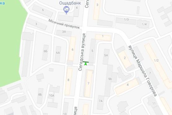 Схема рекламної площини за адресою Сегедська вул., 5